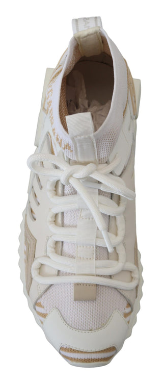 Elegant White Beige Sorrento Sneakers