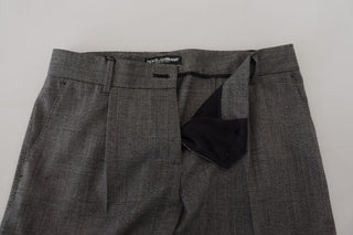 High-waist Plaid Virgin Wool Pants