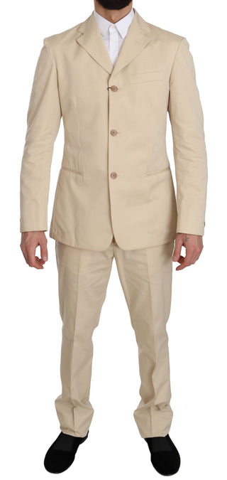 Beige Two-piece Suit With Classic Elegance - Luxury for You