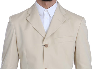 Beige Two-piece Suit With Classic Elegance - Luxury for You