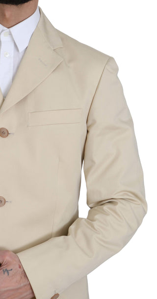 Beige Two-piece Suit With Classic Elegance - Luxury for You