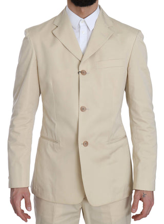 Beige Two-piece Suit With Classic Elegance - Luxury for You