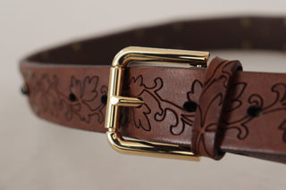 Elegant Leather Belt With Metal Buckle