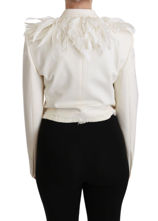 Elegant White Double Breasted Blazer Jacket - Luxury for You