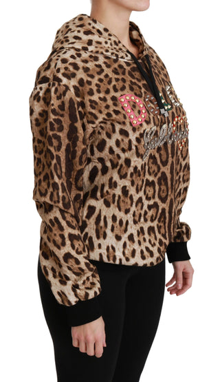 Elegant Leopard Print Hooded Sweater - Luxury for You