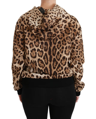 Elegant Leopard Print Hooded Sweater - Luxury for You