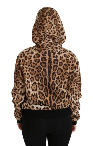 Elegant Leopard Print Hooded Sweater - Luxury for You