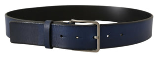 Elegant Italian Leather Belt In Blue