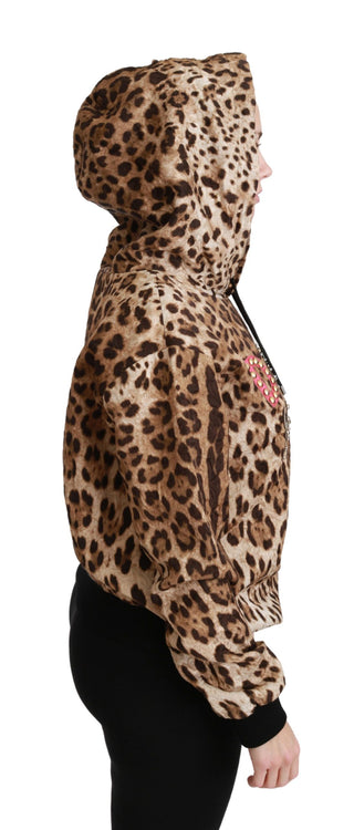 Elegant Leopard Print Hooded Sweater - Luxury for You