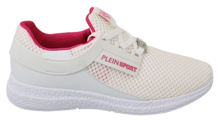 Chic White Becky Sneakers With Pink Accents - Luxury for You