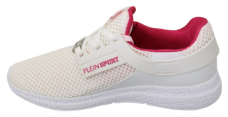 Chic White Becky Sneakers With Pink Accents - Luxury for You