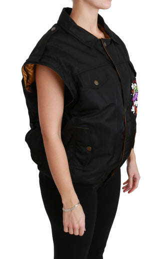 Elegant Black Bomber Jacket With Detachable Features - Luxury for You