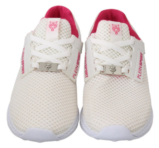 Chic White Becky Sneakers With Pink Accents - Luxury for You