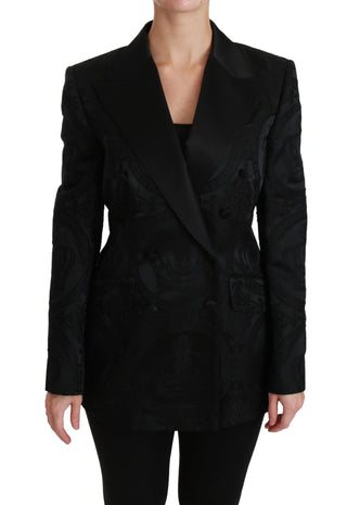 Elegant Crown-patterned Double Breasted Jacket - Luxury for You