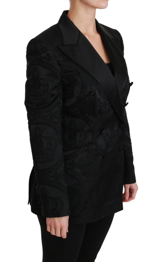 Elegant Crown-patterned Double Breasted Jacket - Luxury for You