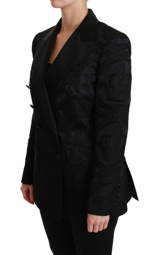 Elegant Crown-patterned Double Breasted Jacket - Luxury for You