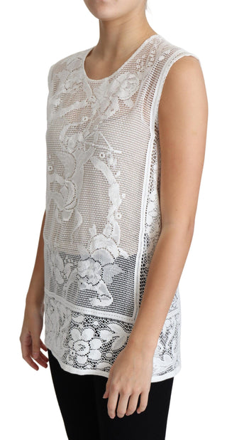 Chic Lace Floral Sleeveless Top - Luxury for You