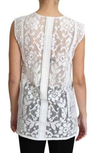 Chic Lace Floral Sleeveless Top - Luxury for You