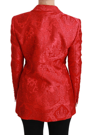 Red Floral Angel Pattern Blazer - Luxury for You