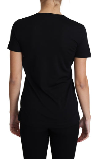 Elegant Black Wool Round Neck T-shirt - Luxury for You