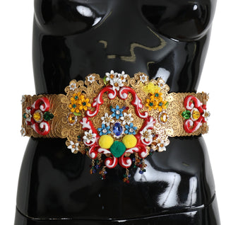 Golden Floral Crystal Embellished Waist Belt - Luxury for You