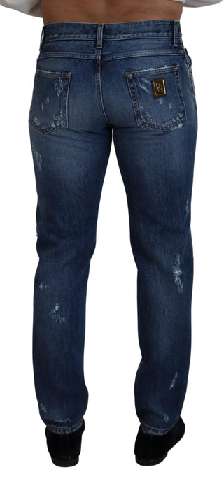 Chic Tattered Denim Pants For The Modern Man