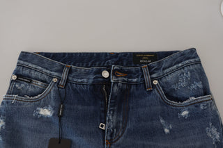 Chic Tattered Denim Pants For The Modern Man