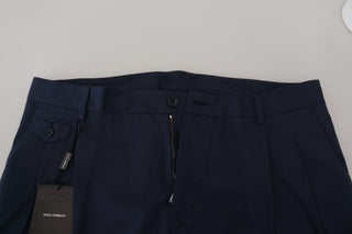 Chic Slim Fit Chinos In Blue