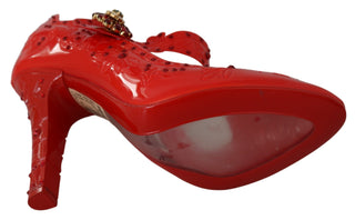 Chic Red Crystal Cinderella Pumps - Luxury for You