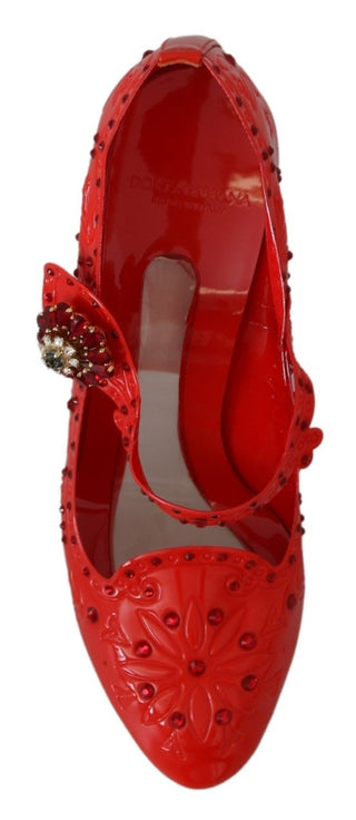 Chic Red Crystal Cinderella Pumps - Luxury for You