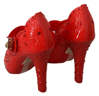 Chic Red Crystal Cinderella Pumps - Luxury for You