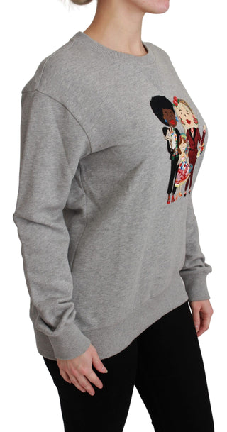 Elegant Multicolor Embroidered Crew-neck Sweater - Luxury for You