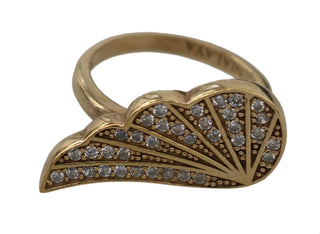 Elegant Gold-crystal Embellished Ring - Luxury for You