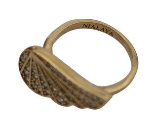 Elegant Gold-crystal Embellished Ring - Luxury for You