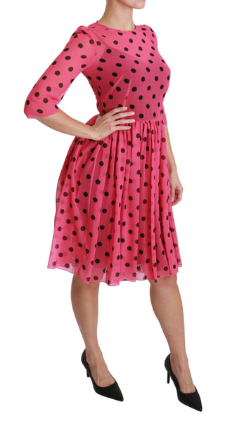 Elegant Polka Dot A-line Knee Length Dress - Luxury for You