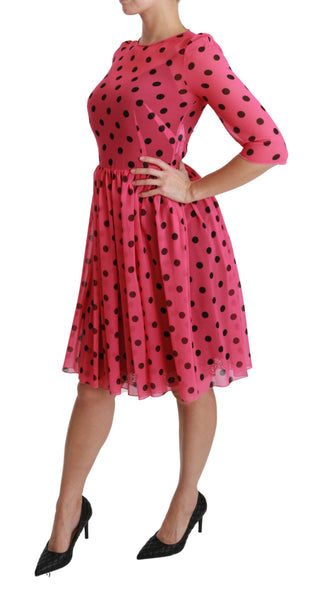 Elegant Polka Dot A-line Knee Length Dress - Luxury for You