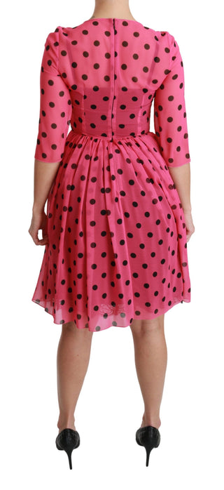 Elegant Polka Dot A-line Knee Length Dress - Luxury for You