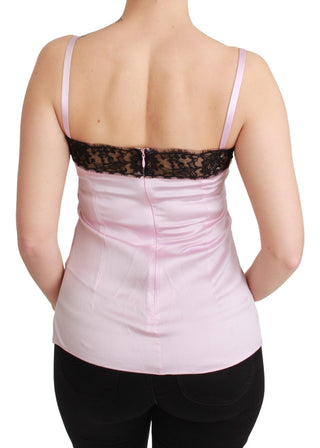 Elegant Silk Lace Detail Tank Top - Luxury for You