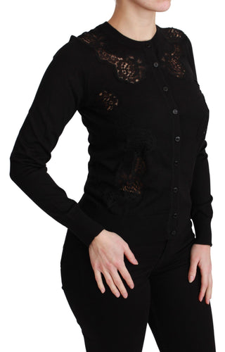 Elegant Cashmere Silk Blend Lace Cardigan - Luxury for You