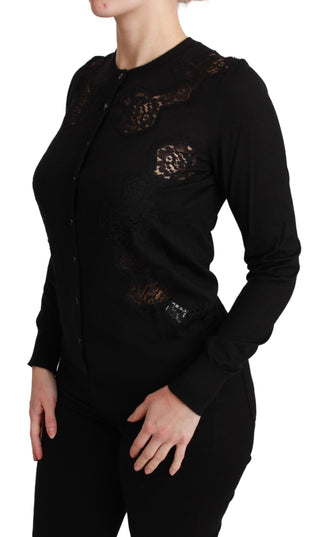 Elegant Cashmere Silk Blend Lace Cardigan - Luxury for You