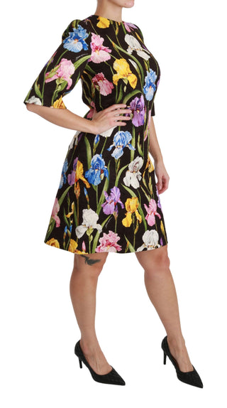 Floral Brocade Shift Mini Dress - Luxury for You