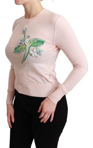 Silk Blend Floral Embroidered Sweater - Luxury for You