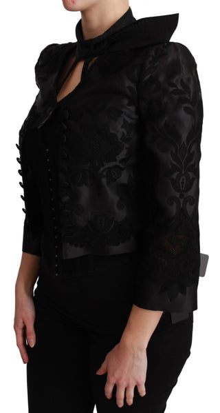 Exquisite Floral Jacquard Corset Blazer - Luxury for You