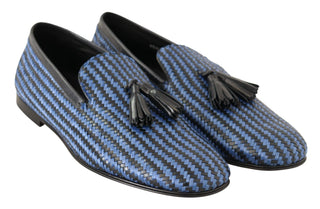 Elegant Woven Leather Loafers - Luxury for You