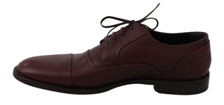 Elegant Bordeaux Leather Dress Shoes - Luxury for You