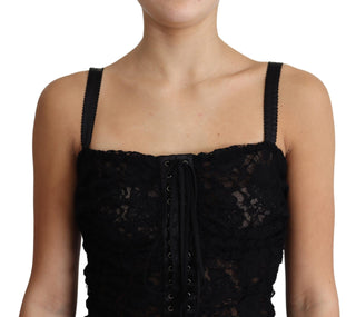 Elegant Black Lace Bustier Mini Dress - Luxury for You