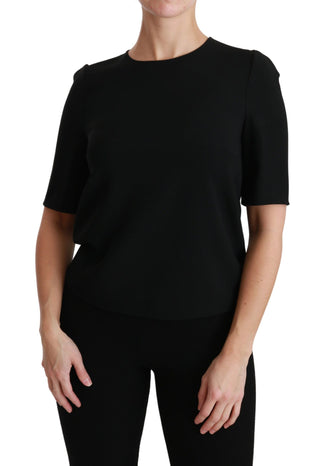 Elegant Black Stretch Blouse Top - Luxury for You