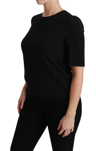 Elegant Black Stretch Blouse Top - Luxury for You