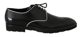 Elegant Black Leather Derby Dress Shoes - Luxury for You