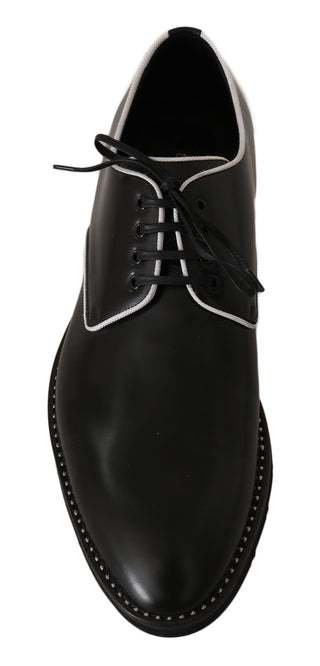 Elegant Black Leather Derby Dress Shoes - Luxury for You